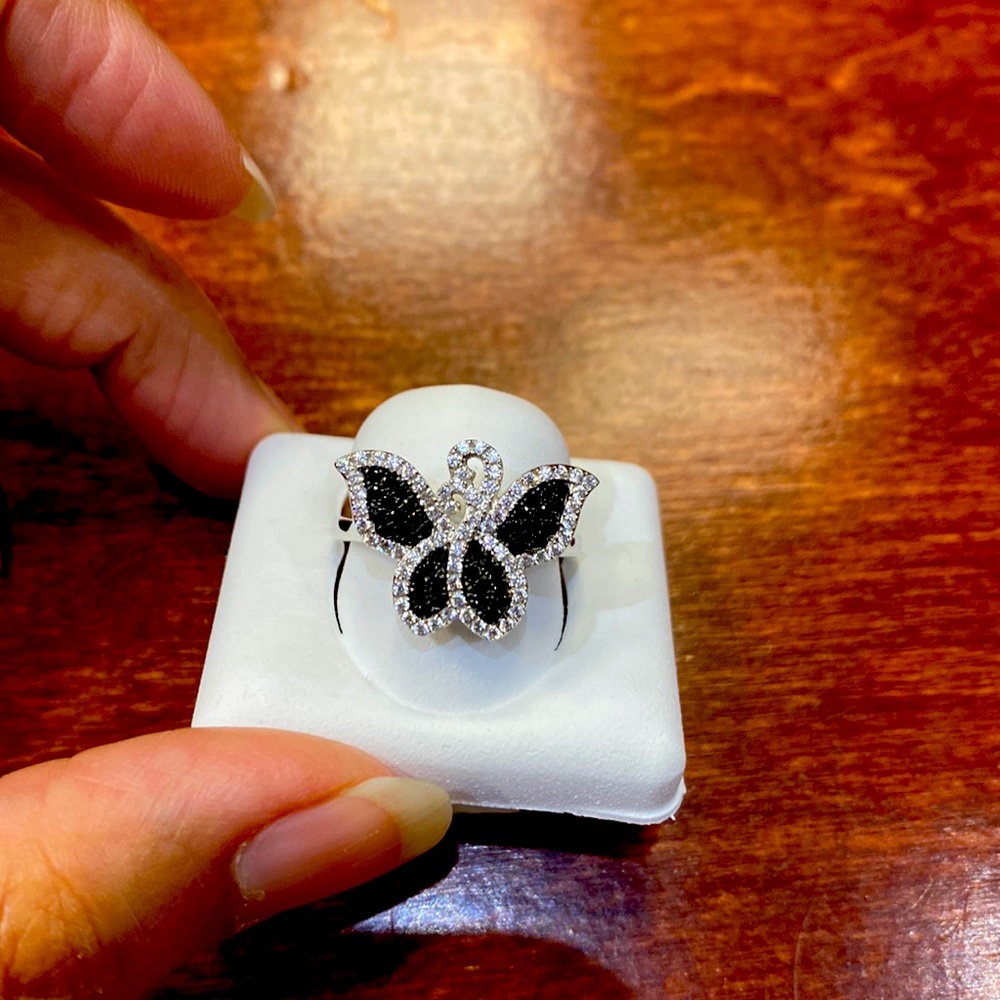 925 starling silver butterflies shaped ring for ladies